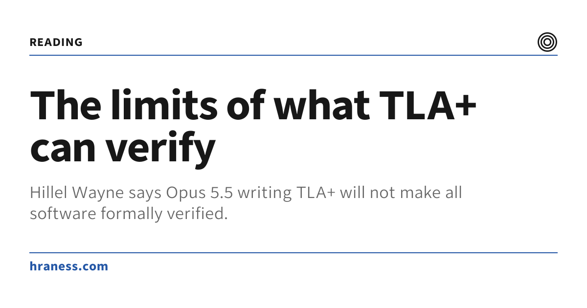 The limits of what TLA+ can verify
